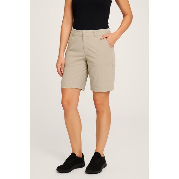 Lucy Khaki Stretch Athletic Shorts Size Small - Picture 1 of 3